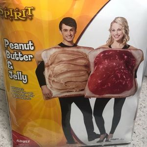 Peanut butter and jelly adult costume.